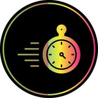 Timer Glyph Due Color Icon Design vector