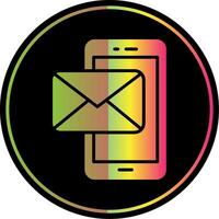 Mobile Phone Glyph Due Color Icon Design vector