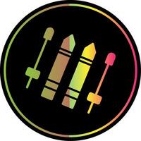 Skiing Glyph Due Color Icon Design vector