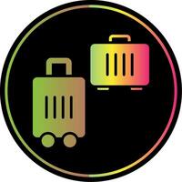 Suitcases Glyph Due Color Icon Design vector