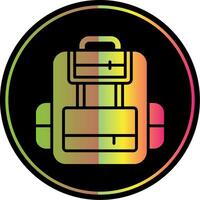 Rucksack Glyph Due Color Icon Design vector