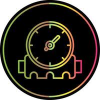 Pressure Gauge Line Gradient Due Color Icon Design vector