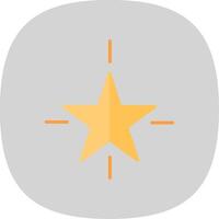 Star Flat Curve Icon Design vector