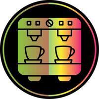 café máquina glifo debido color icono diseño vector