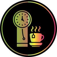 Clock Glyph Due Color Icon Design vector