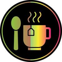 Coffee Cup Glyph Due Color Icon Design vector