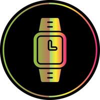 reloj glifo debido color icono diseño vector
