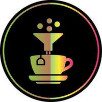 Coffee Filter Glyph Due Color Icon Design vector