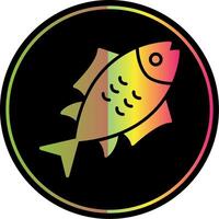 Tuna Glyph Due Color Icon Design vector