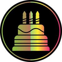 Cake Glyph Due Color Icon Design vector