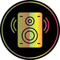 Speaker Glyph Due Color Icon Design vector