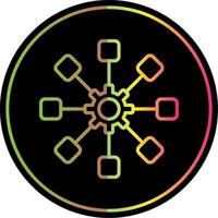 Structure Line Gradient Due Color Icon Design vector