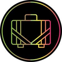 Suitcase Line Gradient Due Color Icon Design vector