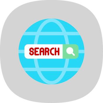 Internet Flat Curve Icon Design vector