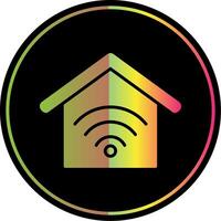 Smart Home Glyph Due Color Icon Design vector