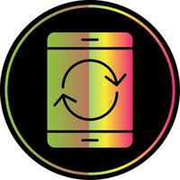 Restart Glyph Due Color Icon Design vector