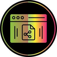 File Sharing Glyph Due Color Icon Design vector