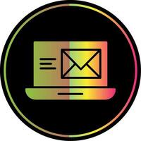 Email Glyph Due Color Icon Design vector