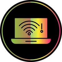 No Wifi Glyph Due Color Icon Design vector