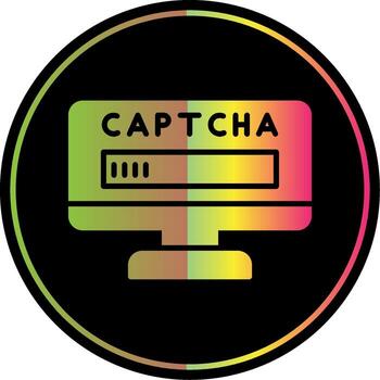 Captcha Glyph Due Color Icon Design vector