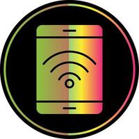 Wifi glifo debido color icono diseño vector