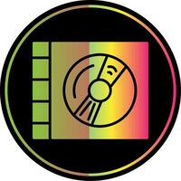 Compact Disc Glyph Due Color Icon Design vector