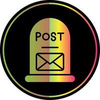 Post It Glyph Due Color Icon Design vector