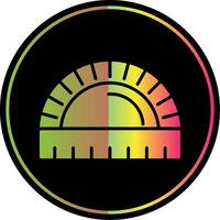 Ruler Glyph Due Color Icon Design vector