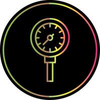 Pressure Meter Line Gradient Due Color Icon Design vector