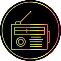 radio línea degradado debido color icono diseño vector