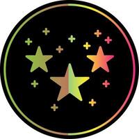 Stars Glyph Due Color Icon Design vector