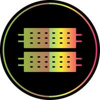 Led Glyph Due Color Icon Design vector