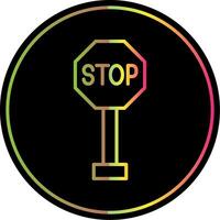 Stop Sign Line Gradient Due Color Icon Design vector
