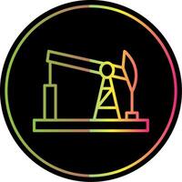 Drilling Rig Line Gradient Due Color Icon Design vector