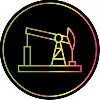 Drilling Rig Line Gradient Due Color Icon Design vector