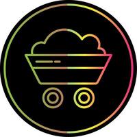 Coal Mining Line Gradient Due Color Icon Design vector