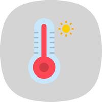 Thermometer Flat Curve Icon Design vector