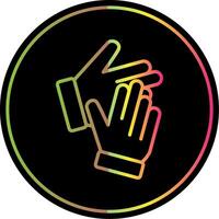 Clapping Line Gradient Due Color Icon Design vector