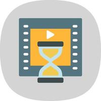 Duration Flat Curve Icon Design vector