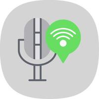 Connection Flat Curve Icon Design vector