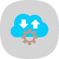 Cloud Flat Curve Icon Design vector