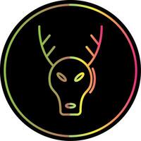 Stag Line Gradient Due Color Icon Design vector