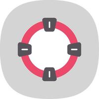 Life Saver Flat Curve Icon Design vector