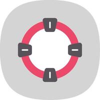 Life Saver Flat Curve Icon Design vector