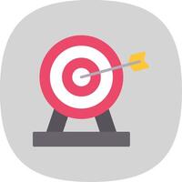 Target Flat Curve Icon Design vector