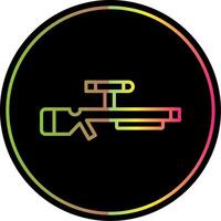 Shotgun Line Gradient Due Color Icon Design vector