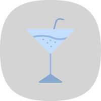 Martini Flat Curve Icon Design vector