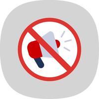 Prohibited Sign Flat Curve Icon Design vector