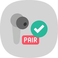 Pairing Flat Curve Icon Design vector