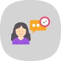 Conversation Flat Curve Icon Design vector